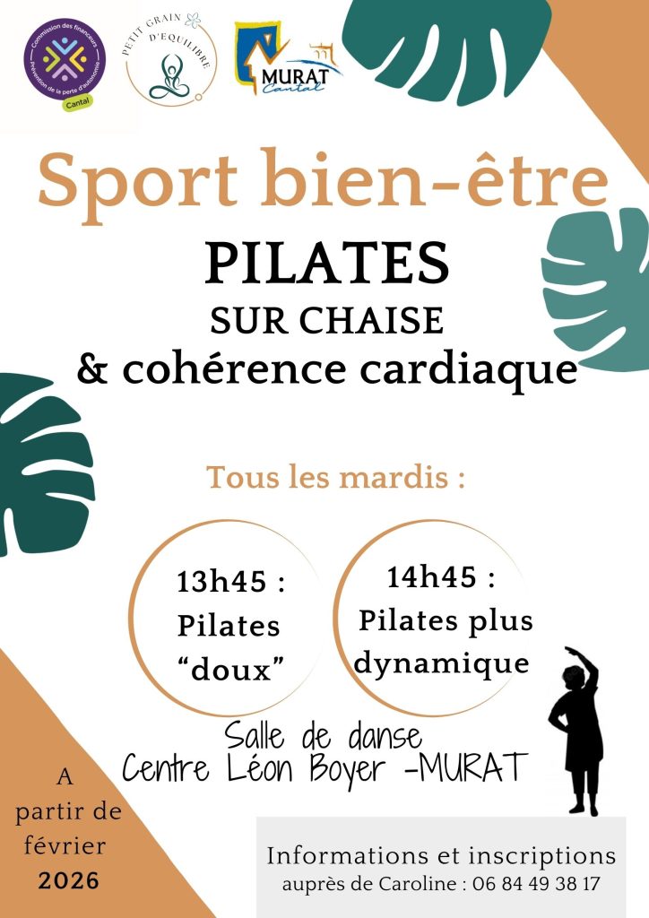 Atelier sport bien-être, sport seniors, Pilates adapté